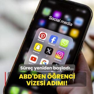 Sre yeniden balad... ABD'den renci vizesi adm!