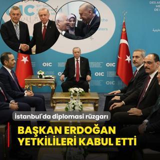 stanbul'da diplomasi rzgar! Bakan Erdoan yetkilileri kabul etti