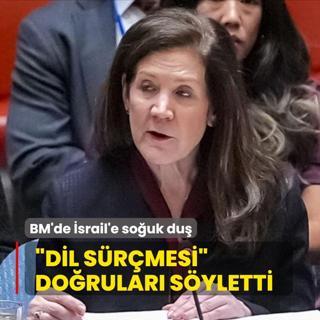 Dil srmesi olay oldu! BM Gvenlik Konseyi'nde srail'e souk du