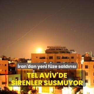 Tel Aviv'de sirenler susmuyor... ran'dan yeni fze saldrs