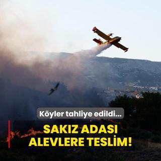 Sakz Adas alevlere teslim: Kyler tahliye edildi