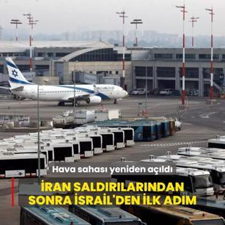 ran saldrlarndan sonra srail'den ilk adm: Hava sahas yeniden ald
