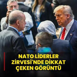 NATO Liderler Zirvesi'nde dikkat eken grnt
