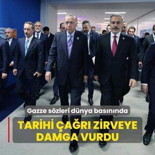 Bakan Erdoan'n szleri dnya basnnda... Gazze ars zirveye damga vurdu
