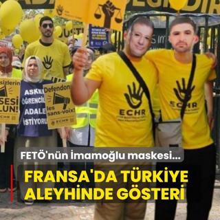 FET'nn mamolu maskesi... Strazburg'da Trkiye aleyhinde gsteri
