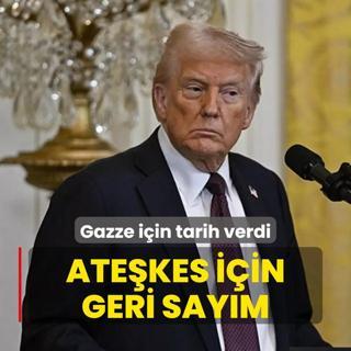 Trump tarih verdi! Gazze'de atekes iin geri saym