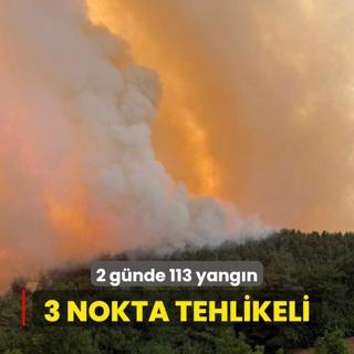 Devam eden orman yangnlar! Bakan Yumakl: 3' tehlikeli