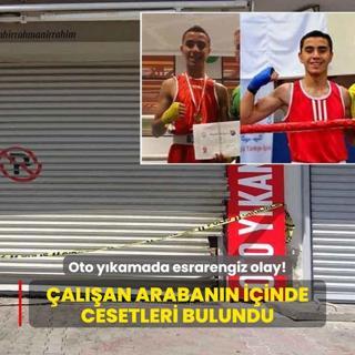 Oto ykamada esrarengiz olay! alan arabann iinde cesetleri bulundu