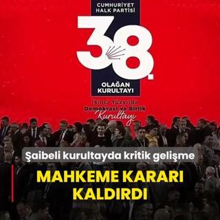 CHP'nin aibeli kurultayna ilikin yeni gelime! Mahkeme karar kaldrd