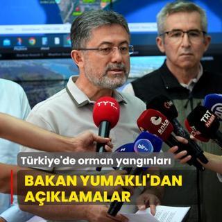 Trkiye'de orman yangnlar... Bakan Yumakl'dan aklamalar