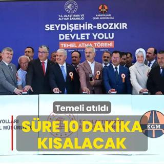Sre 10 dakika ksalacak... Seydiehir-Bozkr Devlet Yolu'nun temeli atld