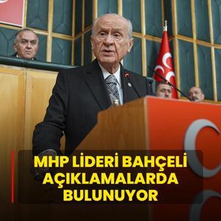 MHP Lideri Baheli partisinin Grup Toplantsnda konuuyor