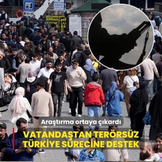 Aratrma ortaya kard... Vatandatan Terrsz Trkiye srecine byk destek