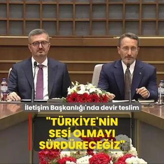 letiim Bakanl'nda devir teslim treni... Duran: Trkiye'nin sesi olmay srdreceiz