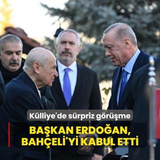Klliye'de srpriz grme! Bakan Erdoan, Baheli'yi kabul etti
