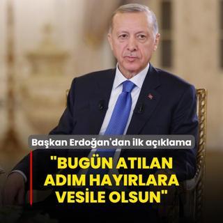 Bakan Erdoan'dan PKK'nn silah brakmasna ilikin ilk aklama: Bugn atlan adm hayrlara vesile olsun