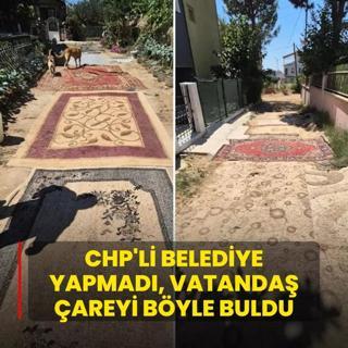 CHP'li belediye yapmad, vatanda areyi byle buldu