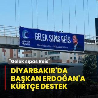Diyarbakr'da Bakan Erdoan'a Krte destek: Gelek spas Reis