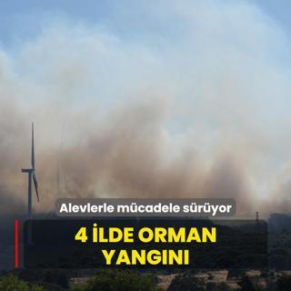 4 ilde orman yangn... Havadan ve karadan mdahale sryor
