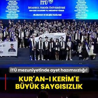 T mezuniyetinde ayet hazmszl! Kur'an- Kerim'e byk saygszlk