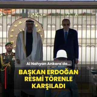 Al Nahyan Ankara'da... Bakan Erdoan resmi trenle karlad