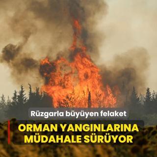 Rzgarla byyen felaket... Orman yangnlarna mdahale sryor