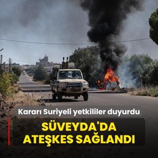 Sveyda'da atekes saland! Karar Suriyeli yetkililer duyurdu