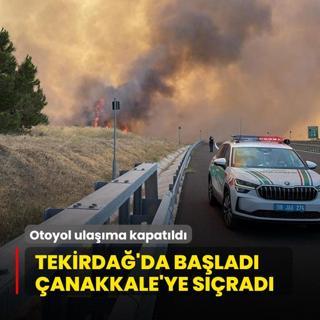 Tekirda'da balad anakkale'ye srad! Otoyol ulama kapatld
