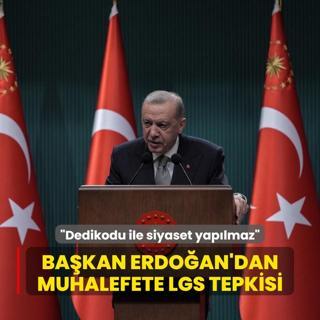 Bakan Erdoan'dan muhalefete LGS tepkisi: Dedikodu ile siyaset yaplmaz