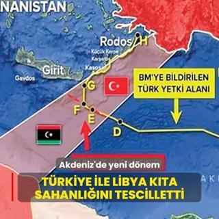 Trkiye ile Libya kta sahanln tescilletti