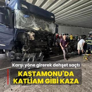 Kastamonu'da katliam gibi kaza! 3 kii ld, 5 kii yaraland