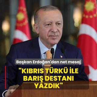 Bakan Erdoan'dan net mesaj: Kbrs Trk ile bar destan yazdk