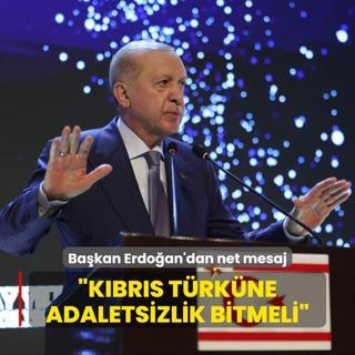 Bakan Erdoan'dan net mesaj: Kbrs Trkne adaletsizlik bitmeli