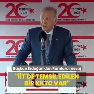 Bakan Erdoan'dan Rumlara mesaj: T'de temsil edilen bir KKTC var