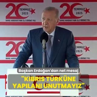 Bakan Erdoan'dan net mesaj: Kbrs Trkne yaplan unutmayz