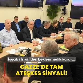 galci srail'den beklenmedik karar... Gazze'de tam atekes sinyali!