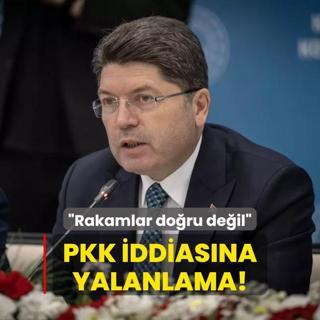 PKK iddiasna yalanlama! Bakan Tun: Basna yansyan rakamlar doru deil