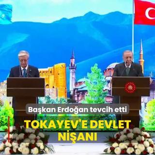 Kazakistan Cumhurbakan Tokayev'e devlet nian... Bakan Erdoan tevcih etti
