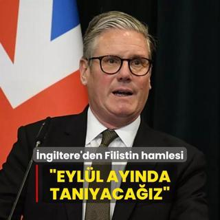 ngiltere'den Filistin hamlesi: Eyll aynda tanyacaz