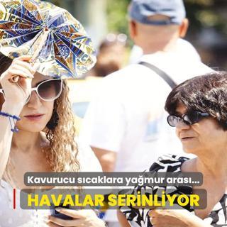 Kavurucu scaklara yamur aras