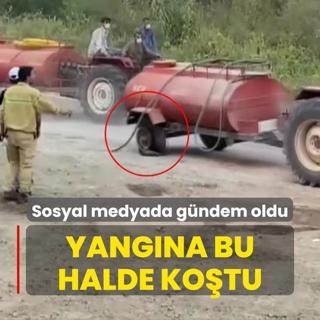 Yangna patlak lastikle kotu... Fedakar ifti byle grntlendi