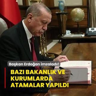 Baz bakanlk ve kurumlarda atamalar yapld