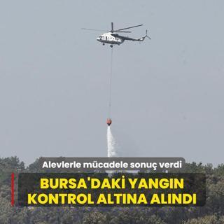 Alevlerle mcadele sonu verdi... Bursa'daki yangn kontrol altna alnd