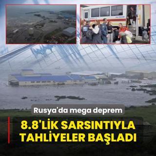 Rusya'da mega deprem! 8.8'lik sarsnt sonras tahliyeler balad