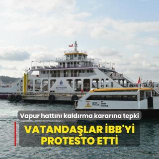 Vapur hattn kaldrma kararna tepki... Vatandalar BB'yi protesto etti