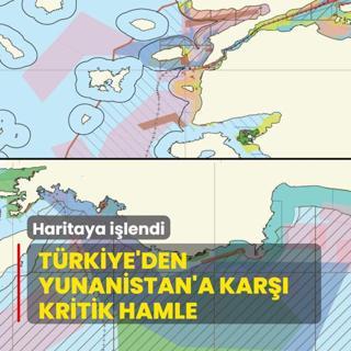 Trkiye'den Yunanistan'a kar kritik hamle! Haritaya ilendi