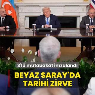 Beyaz Saray'da Kafkasya zirvesi! Trump, duyurdu: Aliyev ve Painyan l mutabakata imza att
