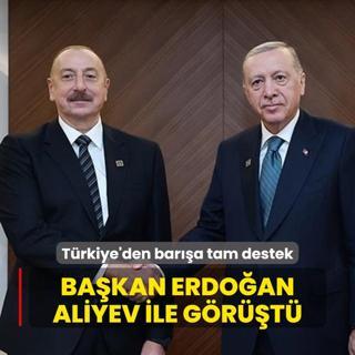 Bakan Erdoan, Aliyev ile grt: Trkiye'den bar srecine tam destek