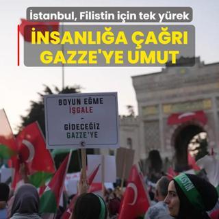 Gazze'nin sesi stanbul'da ykseliyor! Beyazt'tan Ayasofya'ya Filistin'e destek yry balad