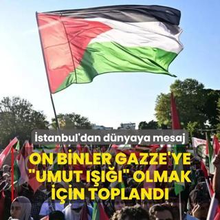 'Gazze'ye Umut Ol' yry! Binlerce kii Beyazt'a akn ediyor